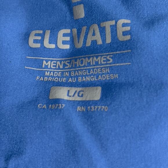 Elevate Men's Large Blue & Black Jacket with Hood Fleece Type Lining Zippered - Picture 3 of 16